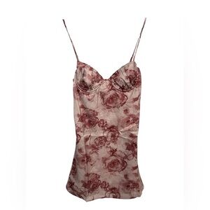 Mimosa Cream and Pink Slip Mini Dress Spaghetti Strap‎ Cocktail